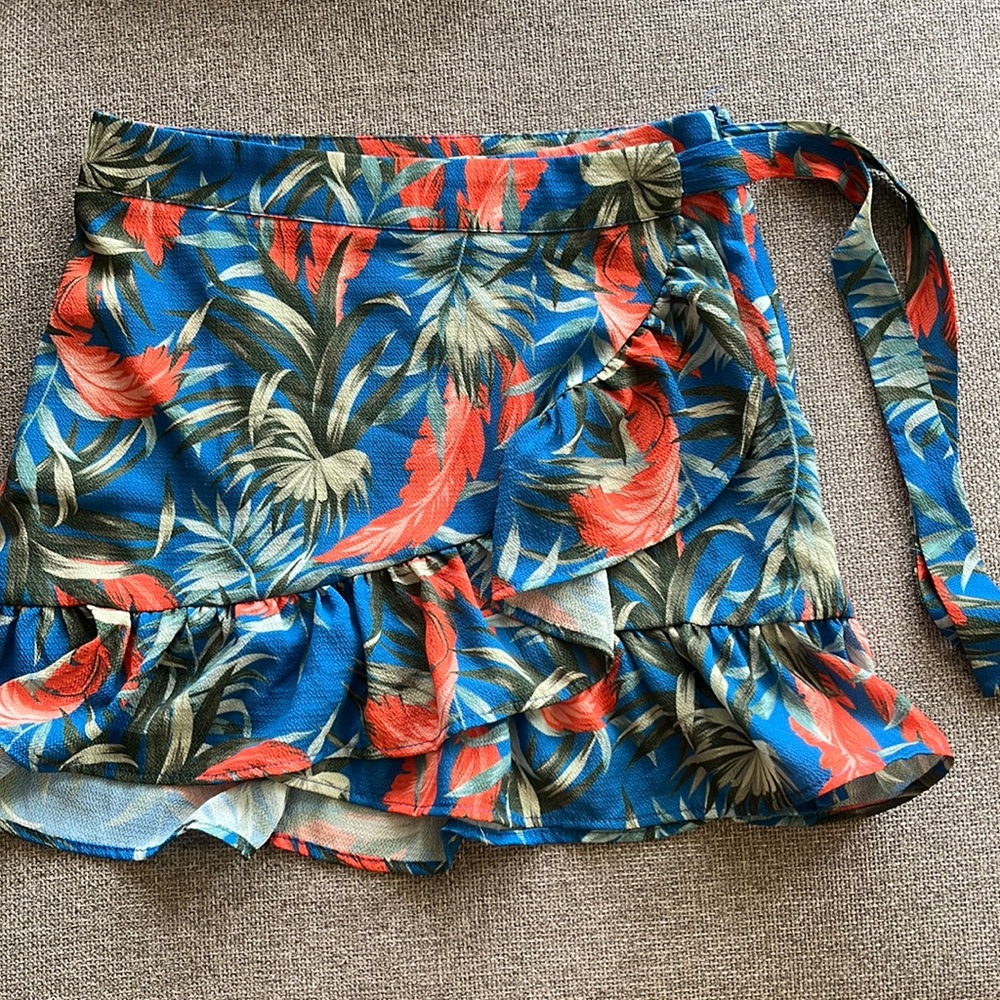 Floral wrap skirt